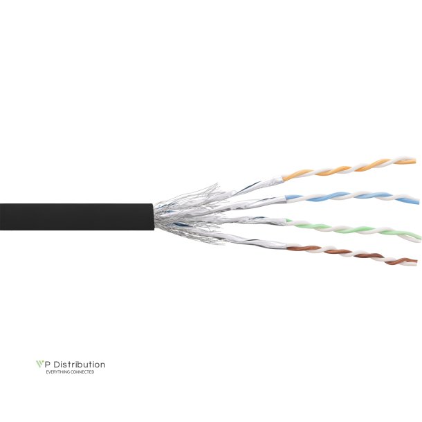 InLine&reg; Patch Cable S/FTP PiMF Cat.6 black AWG27 PVC CU 100m