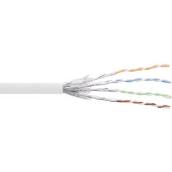 InLine&reg; Patch Cable S/FTP PiMF Cat.6 white AWG27 PVC CU 100m