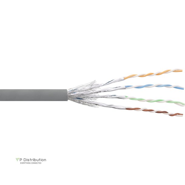 InLine&reg; Patch Cable S/FTP PiMF Cat.6 grey AWG27 PVC CU 100m
