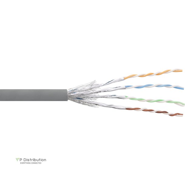 InLine&reg; Patch Cable S/FTP PiMF Cat.6 grey AWG27 PVC CU 100m