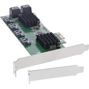 InLine Controller Card, 8x SATA 6Gb/s, PCIe 2.0 (PCI Express)