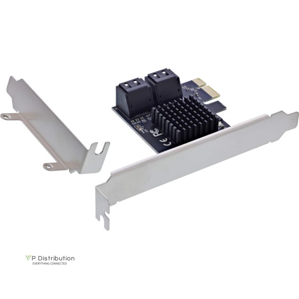 InLine&reg; SATA 6Gb/s Controller with 4 SATA Ports PCI-Express 2.0