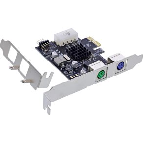 InLine® Interface Card, 2x PS/2, USB header connector, PCIe (PCI-Express)