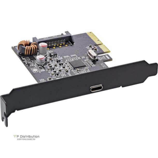 InLine&reg; Interface card,USB 3.2 Gen.2x2, 1x USB Type-C, incl. low-profile slot bracket, PCIe x4