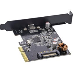 InLine&reg; Interface card,USB 3.2 Gen.2x2, 1x USB Type-C, incl. low-profile slot bracket, PCIe x4