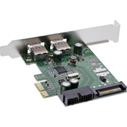 InLine&reg; 2+2ports USB 3.0 host controller, PCIe, with SATA power and LP bracket