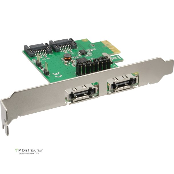 InLine&reg; SATA 6Gb/s Controller Card 2+2 Channel PCIe without RAID