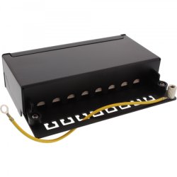 InLine Patch Panel Cat.6A table / wall assembly 8 Port black RAL9005