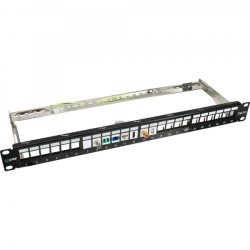 InLine Blank Patch Panel 19" 24 Port 1U black