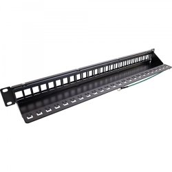InLine Blank Patch Panel 19" 24 Port 1U black