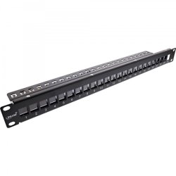 InLine Blank Patch Panel 19" 24 Port 1U black