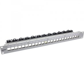InLine Patch panel 24-way, Keystone empty panel Patch panel, 19