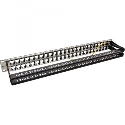 InLine Blank Patch Panel 19" for 48 Port RJ45 Keystones 1U black