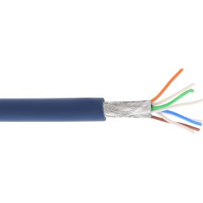 InLine® Patch Cable S/FTP PiMF Cat.6A halogen free 500MHz blue 100m