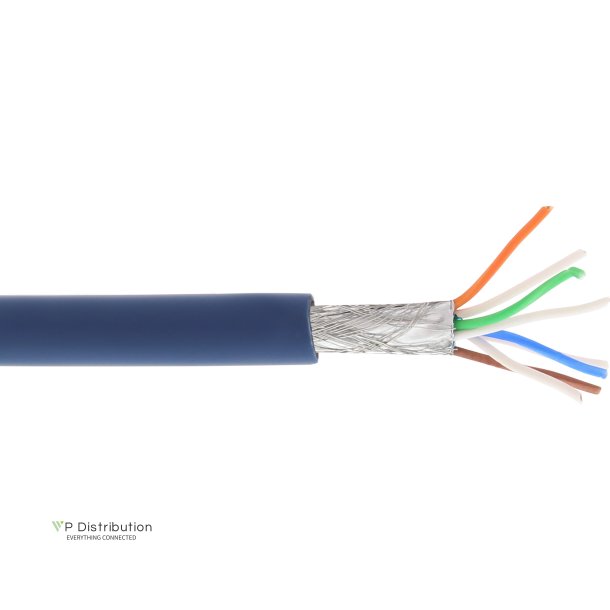 InLine&reg; Patch Cable S/FTP PiMF Cat.6A halogen free 500MHz blue 100m