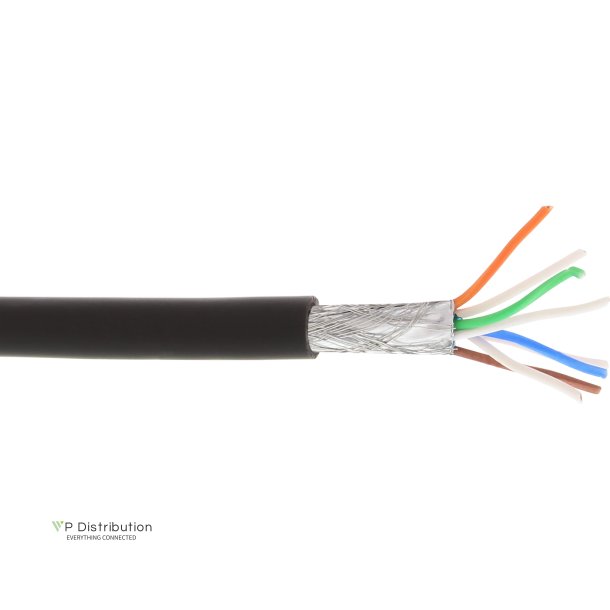 InLine&reg; Patch Cable S/FTP PiMF Cat.6A halogen free 500MHz black 100m