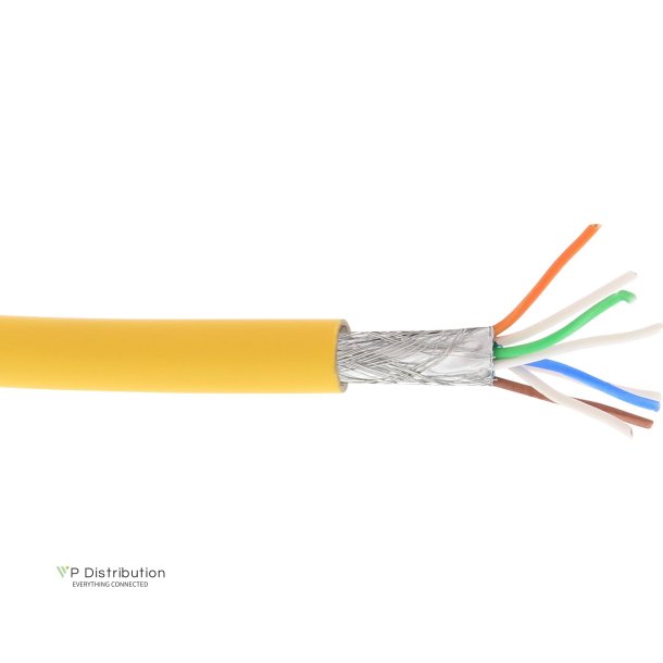 InLine Patch Cable S/FTP PiMF Cat.6A halogen free 500MHz yellow 100m