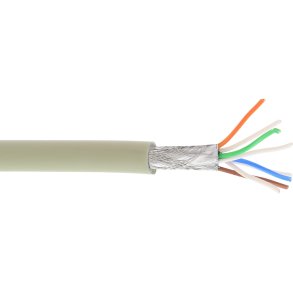 InLine® Patch Cable S/FTP PiMF Cat.6A halogen free 500MHz grey 100m