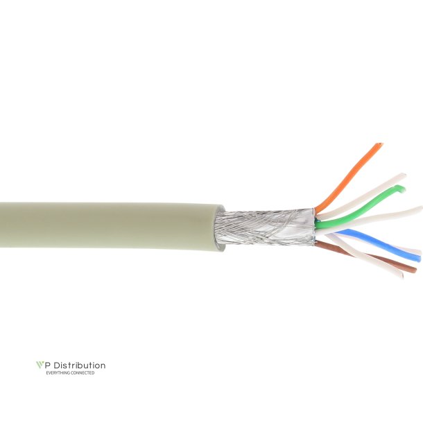 InLine&reg; Patch Cable S/FTP PiMF Cat.6A halogen free 500MHz grey 100m