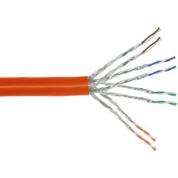 InLine&reg; Duplex Installation Cable S/FTP PiMF Cat.7a AWG23 1200MHz halogen free orange 500m