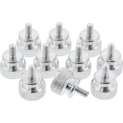 InLine&reg; Thumbscrews for enclosures, aluminium, silver, 10pcs. pack