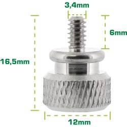 InLine&reg; Thumbscrews for enclosures, aluminium, silver, 10pcs. pack