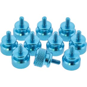 InLine® Thumbscrews for enclosures, aluminium, blue, 10pcs. pack