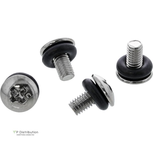 InLine&reg; Screw Set for mainboard with rubber washers metric 10 pcs.