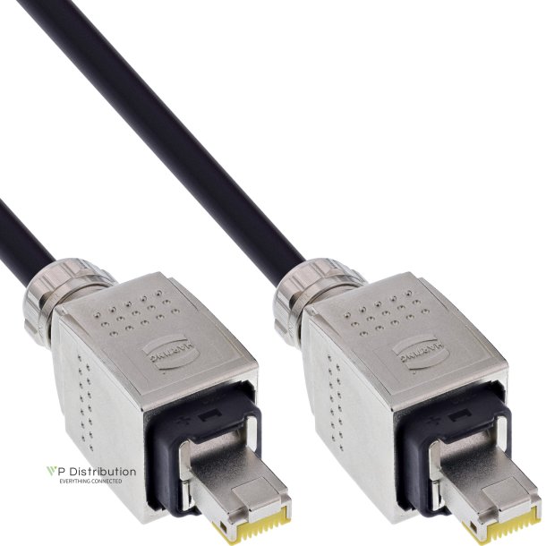 InLine&reg; Network cable reel IP67 Outdoor PUR Harting, Cat.6A S/FTP, 50m