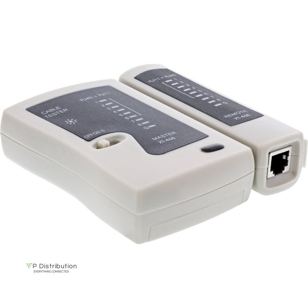 InLine Tester for RJ45 Cables and Connectors with 9 control LEDs