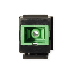 ROLINE Keystone Adapter W/SC SIMPLEX, Black+Green