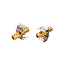 ROLINE RCA Keystone Coupler, Metal, red