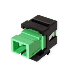 ROLINE Keystone Adapter W/SC SIMPLEX, Black+Green