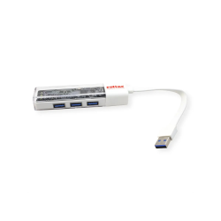 ROLINE USB3.2 Gen1 Hub 4x USB-A Ports, USB A+C Cable