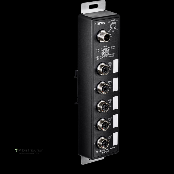 Trendnet 5-Port Industrial EN50155 M12 Gigabit PoE+ Railway Switch