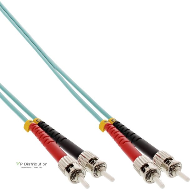 InLine Fiber Optical Duplex Cable ST/ST 50/125m OM3 1m