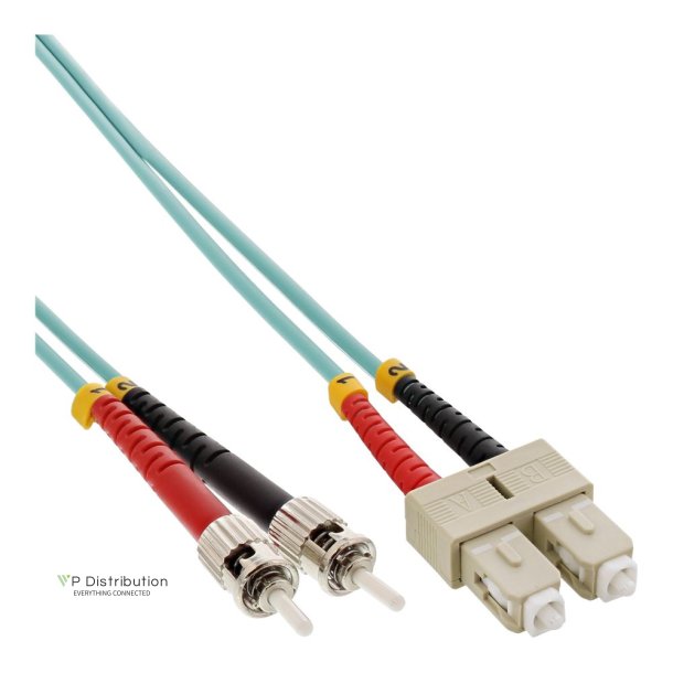 InLine Fiber Optical Duplex Cable SC/ST 50/125m OM3 1m