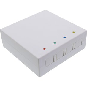 InLine® FTTH empty termination box for up to 4x LC duplex / 4x SC simplex, white