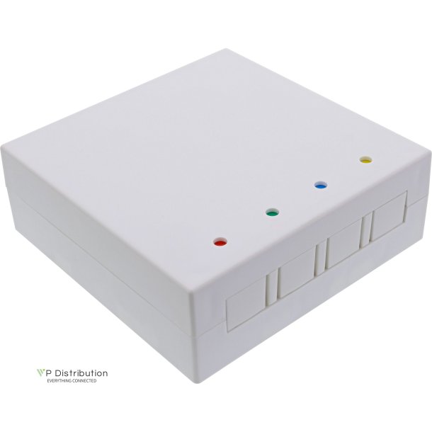InLine&reg; FTTH empty termination box for up to 4x LC duplex / 4x SC simplex, white