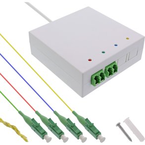 InLine® FTTH connection box pre-assembled 4x LC/APC 9/125µm 15m
