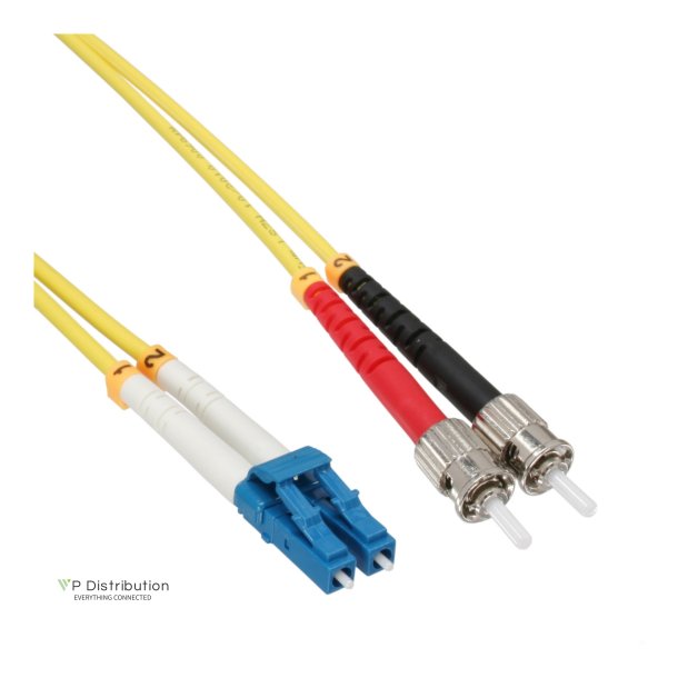 InLine&reg; Fiber Optical Duplex Cable LC/ST 9/125&micro;m OM2 10m