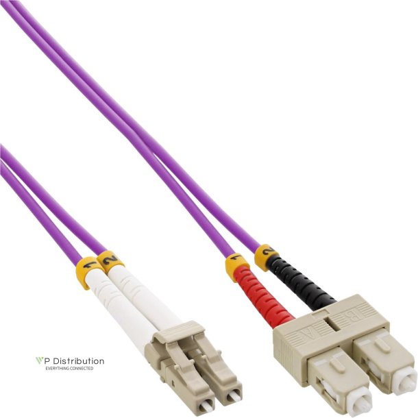 InLine&reg; Fiber Optical Duplex Cable LC/SC 50/125&micro;m OM4 25m