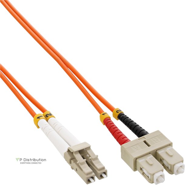 InLine&reg; Fiber Optical Duplex Cable LC/SC 50/125&micro;m OM2 0.5m