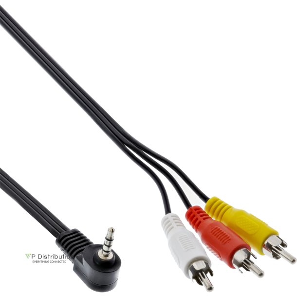 InLine&reg; Audio/Video Cable 3.5mm 4 Pin male to 3x RCA for Digital Camcorder 1.5m