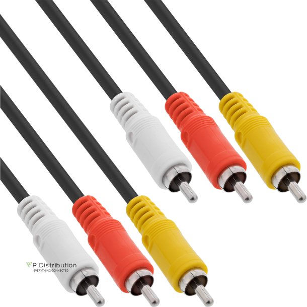 InLine&reg; AV Cable 3x RCA male / male 3m