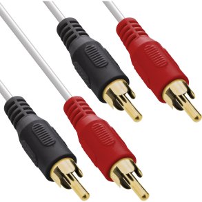 InLine® RCA Cable 2x RCA male / male gold plated 10m