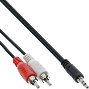 InLine Audio cable 2x RCA male to 3.5mm Stereo male 3m