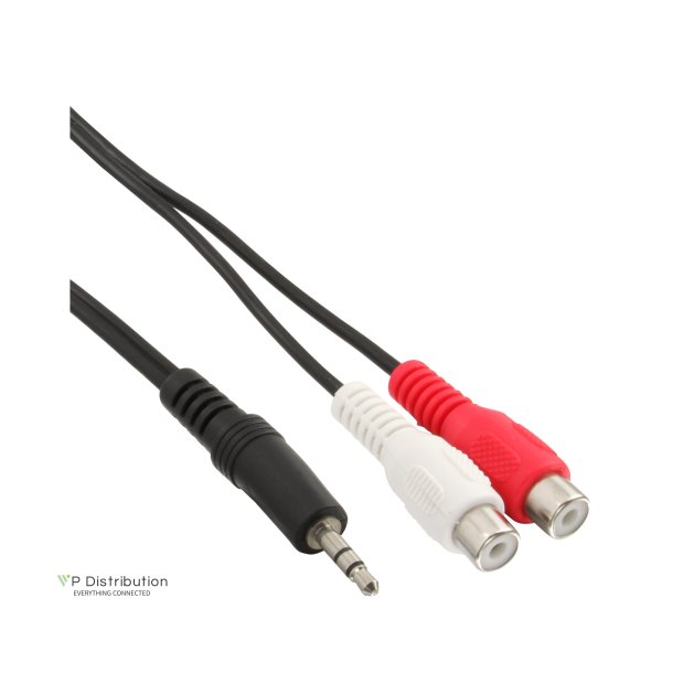 InLine&reg; Audio cable 2x RCA female to 3.5mm Stereo male 2m