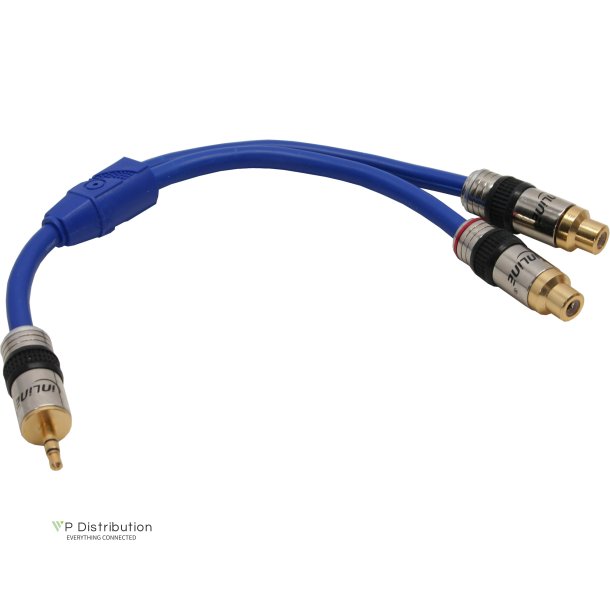 InLine Audio Cable Premium 2x RCA female to 3.5mm male gold plated 0.25m