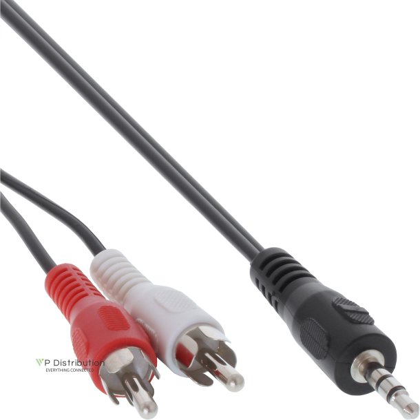 InLine&reg; Audio cable 2x RCA male to 3.5mm Stereo male 5m